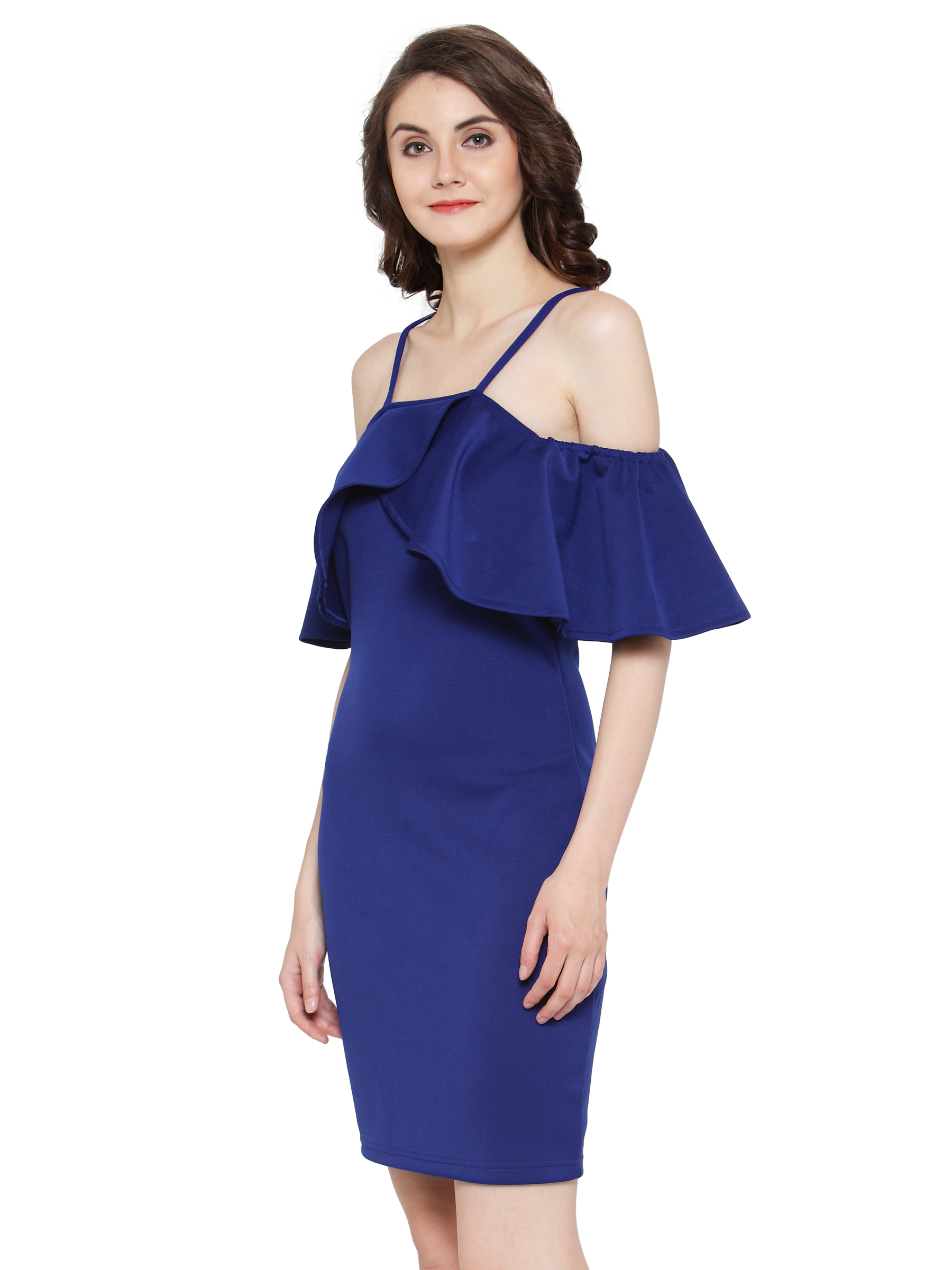 ICONIC NAVY MIDI BODYCON DRESS
